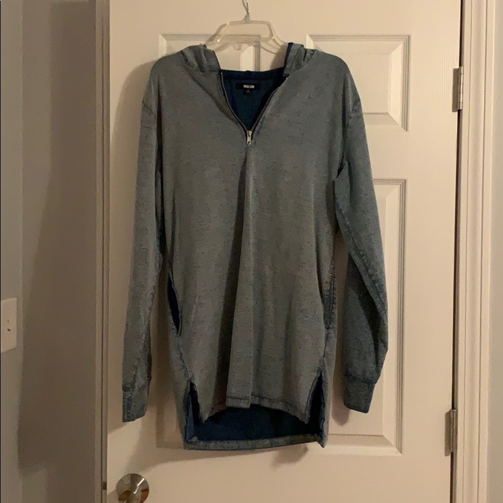 Oversized Denim Shirt w/ Hood